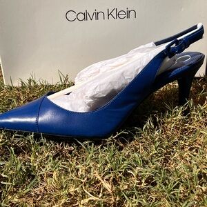 Calvin Klein Collection Blue Slingback Heels